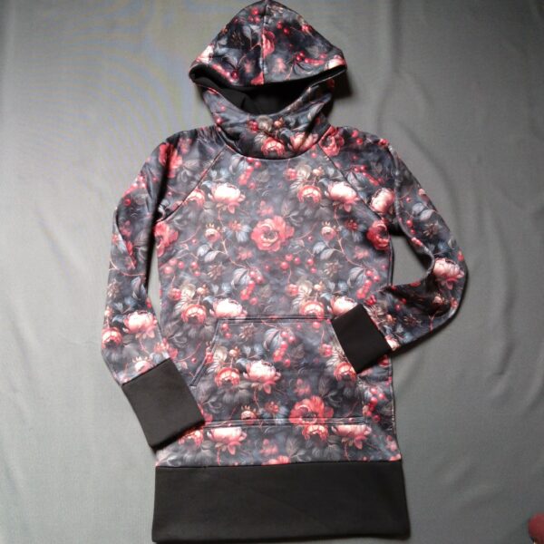 Bluza // ciemne hebzie z kapturem i kieszenią