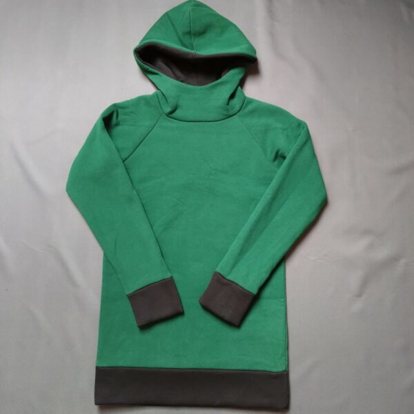 Bluza // zieleń butelkowa z kapturem