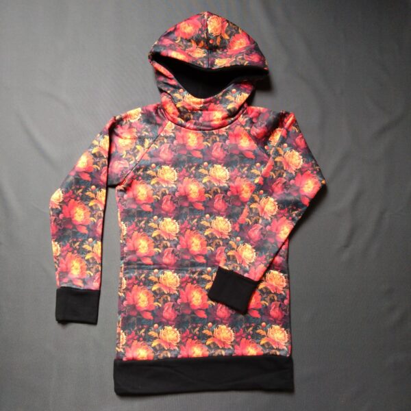 Bluza // chryzantemy prawie złociste z kapturem