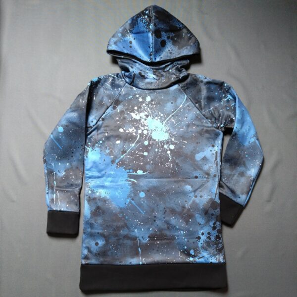 Bluza // granatowe maziaje z kapturem i kieszeniami